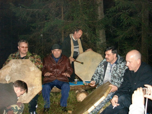 лес, костер